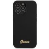 Guess GUHCP13XLSLMGBK iPhone 13 Pro Max 6.7 black/czarny hardcase Silicone Script Gold Logo